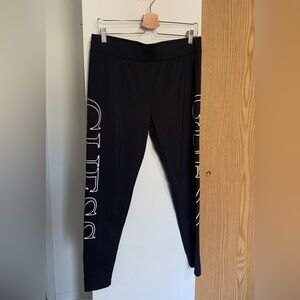 Guess Black Leggings with White Lettering